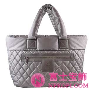 シャネル スーパーコピー　COCO　COCOON　キルティングトートバッグ シルバー×ネイビーch44aaert